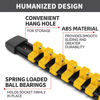 Picture of Reniteco Socket Organizer Drive ABS Tools - Yellow Socket Holder, Premium Quality 9 Pieces Socket Holders Kit 1/4-Inch x 48 Clips, 3/8-Inch x 45 Clips, 1/2-Inch x 36 Clips（9PC,Yellow)