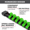 Picture of Reniteco Socket Organizer Drive ABS Tools - Green Socket Holder, Premium Quality 6 Pieces Socket Holders Kit 1/4-Inch x 32 Clips, 3/8-Inch x 30 Clips, 1/2-Inch x 24 Clips（6PC,Green)