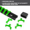 Picture of Reniteco Socket Organizer Drive ABS Tools - Green Socket Holder, Premium Quality 18 Pieces Socket Holders Kit 1/4-Inch x 96 Clips, 3/8-Inch x 90 Clips, 1/2-Inch x 72 Clips（18PC,Green)