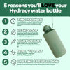 Picture of Hydracy 2L Large Water Bottle, Shatterproof, BPA Free Tritan Plastic, Leakproof, Zero Condensation, With Detachable Carry Strap, Spillproof Lid, Convenient Silicon Spout, Ideal for Gym, Yoga