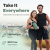 Picture of Hydracy 2L Large Water Bottle, Shatterproof, BPA Free Tritan Plastic, Leakproof, Zero Condensation, With Detachable Carry Strap, Spillproof Lid, Convenient Silicon Spout, Ideal for Gym, Yoga
