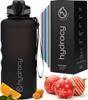 Picture of Hydracy 2L Large Water Bottle, Shatterproof, BPA Free Tritan Plastic, Leakproof, Zero Condensation, With Detachable Carry Strap, Spillproof Lid, Convenient Silicon Spout, Ideal for Gym, Yoga