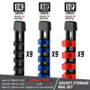 Picture of Reniteco Socket Organizer Drive ABS Tools-Socket Holder, Premium Quality 27 Pieces Socket Holders Kit 1/4-Inch x 144 Clips, 3/8-Inch x 135 Clips, 1/2-Inch x 108 Clips（27PC,Blue&Red&Black)