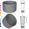 Picture of Airboat Upgrade 2PCS Protective Silicone Boot Bumper for Stanley Quencher Adventure 40oz 30oz IceFlow 20oz 30oz Tumbler, Water Bottle Bottom Sleeve Cover Accessories for Stanley Mug Cup(Light Grey)