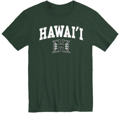 Picture of Barnesmith University of Hawaii UH Warriors Short-Sleeve T-Shirt, Spirit, Hunter Green, X-Large