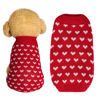 Picture of Dxhycc Dog Knitted Sweater Dog Heart Sweater Puppy Sweater Warm Soft Pet Holiday Clothes for Medium Cats and Dogs (Red, M)