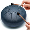 Picture of Steel Tongue Drum Musical Instruments: 6 Inch 8 Notes Metal Hand Drums, Music Gifts for Family Friends (Navy)