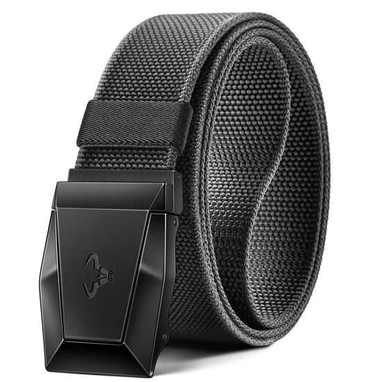 Picture of BULLIANT Tactical Belt for Men, Military Hiking Rigger Nylon Web Work Belt 1.5" with Heavy Duty Quick Release Buckle