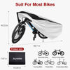 Picture of Puroma Bike Cover Outdoor Waterproof Bicycle Covers Rain Sun UV Dust Wind Proof with Lock Hole for Mountain Road Electric Bike, XL (Black&Silver)