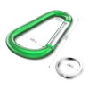 Picture of Sprookber 3" Aluminum Carabiner D Ring, Caribeener Clips, Spring Snap Hook for Keychain Clip, Set of 10 (Green)