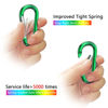 Picture of Sprookber 3" Aluminum Carabiner D Ring, Caribeener Clips, Spring Snap Hook for Keychain Clip, Set of 10 (Green)