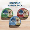 Picture of Blue Buffalo Delights Natural Adult Small Breed Wet Dog Food Cups, Pate Style, Chicken, Prime Rib and NY Strip 3.5-oz (24 Pack- 8 of Each Flavor)