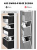 Picture of Yecaye 6-Tier Over The Door Storage Organizer, Flexible 1 Split into 2 Swing-Proof Hanging Bathroom Organizer, Bedroom Organizers and Storage for Newborn Baby Essentials, Black