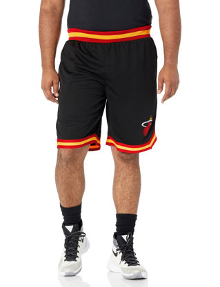 Picture of Ultra Game NBA Miami Heat Mens Woven Basketball Shorts, Team Color, Large