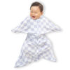 Picture of SleepingBaby Zipadee-Zip Transitional Swaddle Sack, 12-24 Month - Roomy Zipper Swaddle for Easy Diaper Changes and Proper Hip Development - Baby Swaddle Sack, Large - Lavender Check