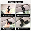 Picture of SINGARO Sunglasses Holder for Car, Leather Magnetic Buckle Sun Visor Sunglass Clip, Ticket Card Storage Glasses Clip, Car Interior Accessories for Men and Women（2PCS Black）