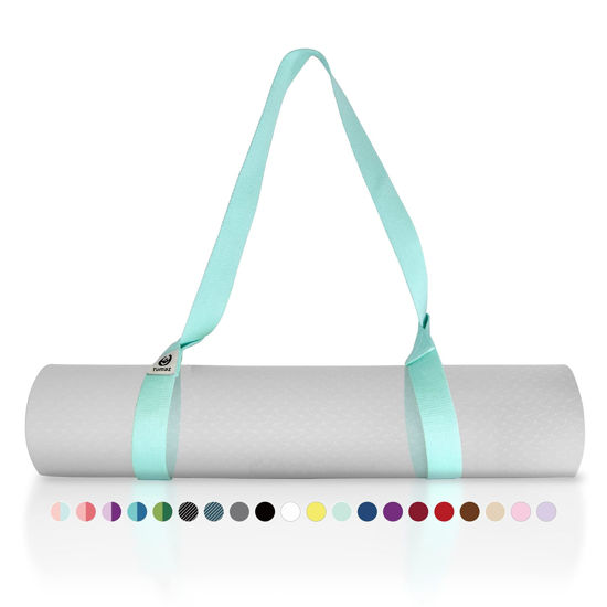 Picture of Tumaz Yoga Mat Strap [MAT NOT Included] (2 Sizes) with Extra Thick & Comfy Delicate Texture, Adjustable Yoga Mat Carrier