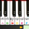 Picture of Lrokimg 1Pack Piano Keyboard Stickers for 88/76/61/54/49 Keys, Colorful Piano Stickers, Transparent and Removable Keyboard Stickers, Piano Key Stickers for Beginners, Eye-catching Piano Notes