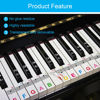 Picture of Lrokimg 1Pack Piano Keyboard Stickers for 88/76/61/54/49 Keys, Colorful Piano Stickers, Transparent and Removable Keyboard Stickers, Piano Key Stickers for Beginners, Eye-catching Piano Notes