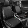 Picture of CAR PASS Universal Reflect Piping Leather Car Seat Cover, Fit for suvs,Van,Trucks,Airbag Compatible,Inside Zipper Design and Reserved Opening Holes (Full Set, Black and Grey)