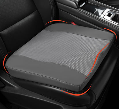 Picture of Lofty Aim Car Seat Cushion, Comfort Memory Foam Car Cushions for Driving - Sciatica & Lower Back Pain Relief, Seat Cushion for Car Seat Driver, Office Chair, Wheelchair (Dark Grey)