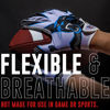 Picture of Franklin Sports Carolina Panthers Youth NFL Football Receiver Gloves - Receiver Gloves For Kids - NFL Team Logos and Silicone Palm - Youth S/XS Pair