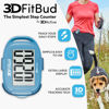 Picture of 3DFitBud Simple Step Counter Walking 3D Pedometer from 3DActive with Clip & Lanyard - A420S - Light Blue