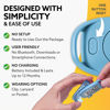 Picture of 3DFitBud Simple Step Counter Walking 3D Pedometer from 3DActive with Clip & Lanyard - A420S - Light Blue