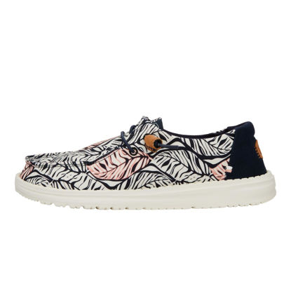 Picture of Hey Dude Women's Wendy Tropical Navy Size 8 | Women's Shoes | Women Slip-on Loafers | Comfortable & Light-Weight