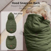 Picture of Vecomfy Fleece Lining Extra Warm Dog Hoodie in Winter for Small Dogs Jacket Puppy Coats with Hooded Green M