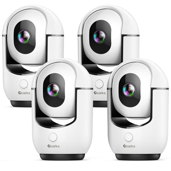 Picture of 2K Indoor Camera, 5/2.4 GHz WiFi Pan/Tilt Security Camera with AI Motion Detection, One-Click, Wired Baby/Pet Camera with 2-Way Audio, 24/7, Siren Alarm, TF/Cloud Storage - 4 Pack