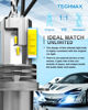 Picture of TECHMAX H4 Bulbs, H4/9003 Fog Bulbs 400% Brighter 6500K Fanless Plug and Play Direct Insertion, Pack of 2