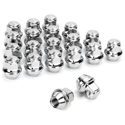 Picture of Dynofit 12mmx1.5 Stock Lug Nuts For Escape 2001-2019/Focus 2012-2018/Fusion 2006-2019, One-Piece Style OEM Wheel Nuts Replace for Factory Nut Compatible with Ford Lincoln MKC MKZ, Work on AL/Steel Rim