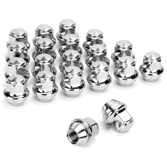 Picture of Dynofit 12mmx1.5 Stock Lug Nuts For Escape 2001-2019/Focus 2012-2018/Fusion 2006-2019, One-Piece Style OEM Wheel Nuts Replace for Factory Nut Compatible with Ford Lincoln MKC MKZ, Work on AL/Steel Rim