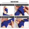 Picture of SKDK Cotton Hard Pull Wrist Lifting Straps Grips Band-Deadlift Straps with Neoprene Cushioned Wrist Padded and Anti-Skid Silicone - for Weightlifting, Bodybuilding, Xfit, Strength Training (Blue)