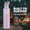 Picture of IRON °FLASK Camping & Hiking Hydration Canteens - 3 Lids (Narrow Straw Lid) Leak Proof Vacuum Insulated Stainless Steel - Hot & Cold Double Walled Sports Water Bottle - Lavender, 24 Oz