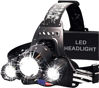 Picture of DanForce Headlamp. USB Rechargeable LED Head Lamp. Ultra Bright CREE 1080 Lumen Headlamp Flashlight + Red Light. HeadLamps for Adults, Camping, Outdoors & Hard Hat Light. Zoomable IPX54 Headlight