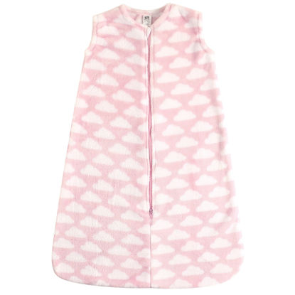 Picture of Hudson Baby Unisex Baby Plush Sleeping Bag, Sack, Blanket, Pink Clouds Plush, 18-24 Months