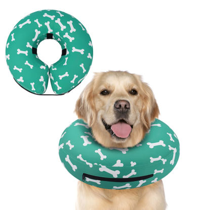 Picture of Supet Inflatable Dog Cone Collar Alternative After Surgery, Dog Neck Donut Collar Recovery E Collar for Neuter, Soft Dog Cone for Small Medium Large Dogs