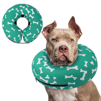Picture of Supet Inflatable Dog Cone Collar Alternative After Surgery, Dog Neck Donut Collar Recovery E Collar for Neuter, Soft Dog Cone for Small Medium Large Dogs