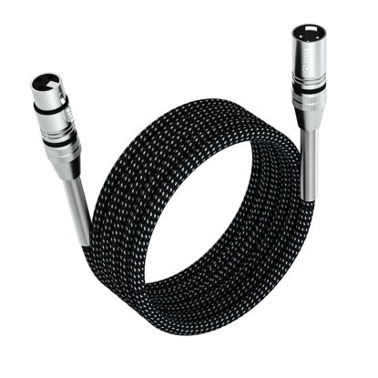 Picture of FIBBR XLR Cable 33ft/10M, Microphone Cable Nylon Braided XLR Male to Female Heavy Duty Balanced Microphone Cord Compatible with Preamps/Speaker Systems and More