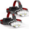 Picture of Victoper Rechargeable Headlamp 2 Pack, 8 LED 18000 High Lumen Bright Head Lamp with Red Light, Lightweight USB Head Light, 8 Mode Waterproof Head Flashlight for Outdoor Running Hunting Hiking Camping