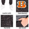 Picture of Ultra Game NFL Cincinnati Bengals Boys Extra Soft Black Snow Fleece Jogger Sweatpants, Black Snow, 10/12