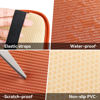 Picture of Amiss Car Center Console Pad, Universal Waterproof Car Armrest Seat Box Cover, Car Interior Accessories, Carbon Fiber PU Leather Auto Armrest Cover Protector for Most Vehicle, SUV, Truck, Car (Orange)