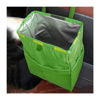 Picture of Fekey&JF Hanging Car Trash Can with Storage Pockets, Waterproof Leakproof Oxford Auto Garbage Bag, Multi-Use Organizer for Outdoor Traveling, Foldable Trash Bin for Truck, SUV, Car (Green)