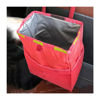 Picture of Fekey&JF Hanging Car Trash Can with Storage Pockets, Waterproof Leakproof Oxford Auto Garbage Bag, Multi-Use Organizer for Outdoor Traveling, Foldable Trash Bin for Truck, SUV, Home, Office (Red)