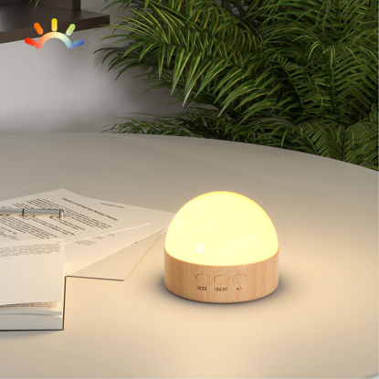 Picture of Kintion Portable LED Night Lamp for Kids and Adult (with RGB Mode), Bedside Dimmable Warm Night Light with Texture, Soft Eye Caring Night Light for Kids Breastfeeding and Sleep Aid, 1pcs