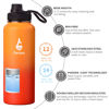 Picture of Farsea Insulated Water Bottle With Paracord Handle, Protective Silicone Boot and 2 Lids (Straw Lid & Spout Lid), Stainless Steel Water Bottle Wide Mouth, Double Wall Sweat-Proof BPA-Free, 40 oz