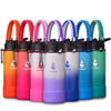 Picture of Farsea Insulated Water Bottle With Paracord Handle, Protective Silicone Boot and 2 Lids (Straw Lid & Spout Lid), Stainless Steel Water Bottle Wide Mouth, Double Wall Sweat-Proof BPA-Free, 18 oz
