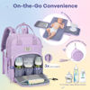 Picture of RUVALINO Diaper Bag Backpack, Multifunction Travel Pack Maternity Baby Changing Bags, Large Capacity, Waterproof, Purple